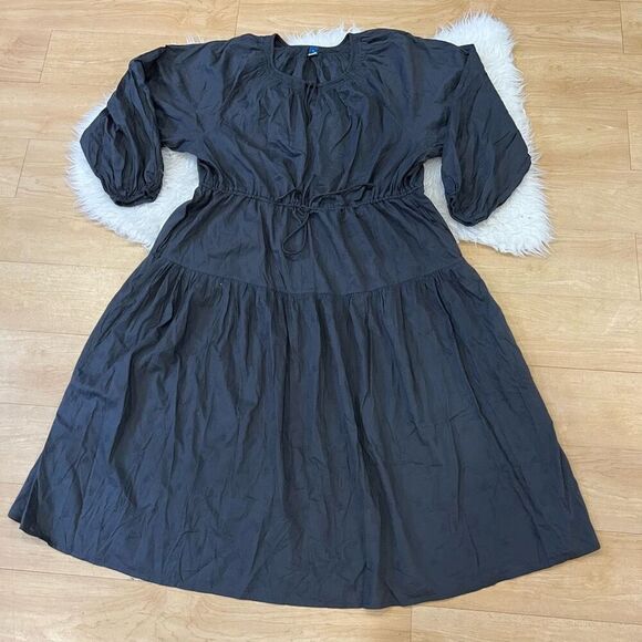 Old Navy Women’s Gray Boho Tiered midi Dress, plus size XXL - Picture 2 of 8
